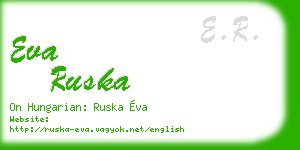 eva ruska business card